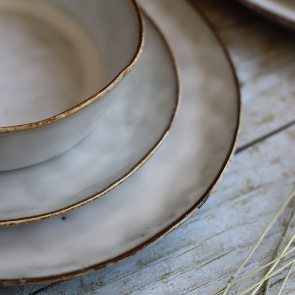 BORAL stoneware dinner plates, dessert plates and bowls