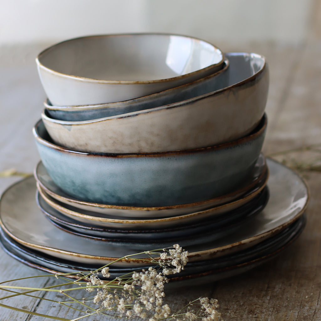 ARONAL stoneware dinner plates, dessert plates and bowls