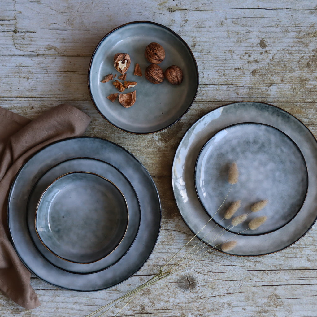ARONAL stoneware dinner plates, dessert plates and bowls